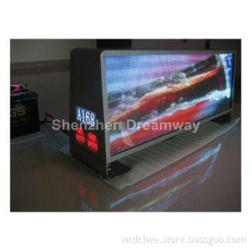 960320mm Aluminum P5 Taxi LED Display Top Advertising with